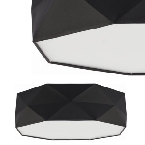 Plafon KANTOOR BLACK czarny z białą blendą o geometrycznym kształcie TK Lighting