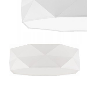 Plafon KANTOOR WHITE biały o geometrycznym kształcie o średnicy 52cm TK Lighting