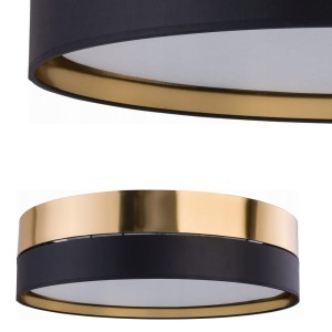 Plafon HILTON okrągły czarno-złoty o średnicy 60cm TK Lighting