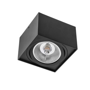 Oprawa sufitowa spot tuba kwadrat czarna AR111 GU10 SLIP005039 Spectrum