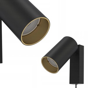 Kinkiet z przewodem MONO I BLACK/GOLD 7765 Nowodvorski Lighting