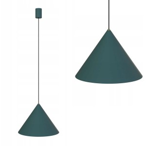 Lampa wisząca ZENITH M GREEN nowoczesna z metalowym, stożkowym kloszem w zielonym kolorze śr.20,5cm Nowodvorski
