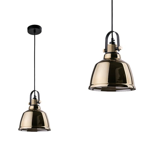 Lampa wisząca AMALFI GOLD I w stylu loft z metalizowanego szkła Nowodvorski