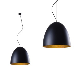 LAMPA WISZĄCA EGG L 9024 BLACK/GOLD NOWODVORSKI