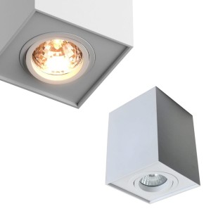 Spot sufitowy QUADRO SL1 UP prostopadłościan biały na żarówkę GU10 Zuma Line