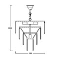 17106/4+1-CHR AMEDEO LAMPA WISZĄCA CHROM/CHROME Zuma Line