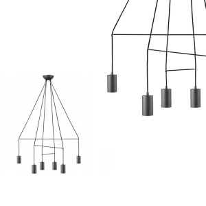Lampa sufirowa IMBRIA BLACK VI 9677 Nowodvorski