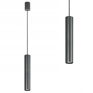 Lampa wisząca EYE GRAPHITE L z kloszem-tubką o wys. 40cm Nowodvorski