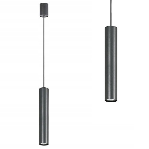 Lampa wisząca EYE GRAPHITE L z kloszem-tubką o wys. 40cm Nowodvorski