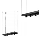 Lampa wisząca półka PLANT BLACK czarna na 4 żarówki GU10 Nowodvorski