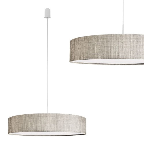 Lampa wisząca TURDA GRAY IV z abażurem z szarej tkaniny Nowodvorski