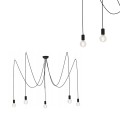 Lampa wisząca SPIDER BLACK V czarna z 5 długimi przewodami Nowodvorski