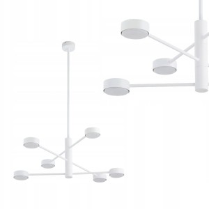 Lampa wisząca ORBIT biała nowoczesna z poziomymi ramionami na żarówki GX53 Nowodvorski