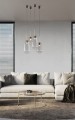 Lampa wisząca Pear M ze złotymi elementami i szklanym kloszem w kształcie gruszki Nowodvorski Lighting
