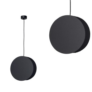 Lampa wisząca WHEEL okrągła ze sklejki w kolorze czarnym Nowodvorski