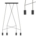 Lampa wisząca IMBRIA BLACK IV na linkach czarna Nowodvorski