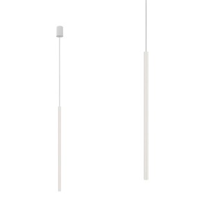 Lampa wisząca LASER 750 white biały klosz w kształcie rurki, sopla Nowodvorski Lighting