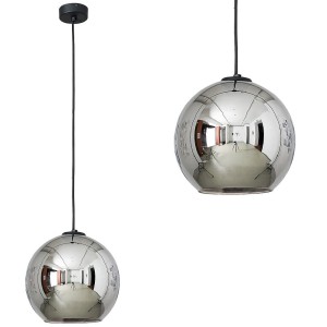Lampa wisząca POLARIS SILVER  kula z metalizowanego szkła w kolorze chrom Nowodvorski