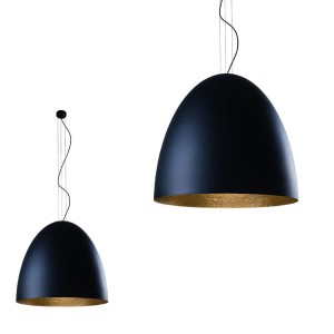LAMPA WISZĄCA EGG XL 9026 BLACK/GOLD NOWODVORSKI