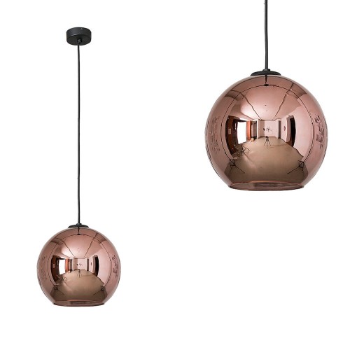 Lampa wisząca POLARIS COPPER z lustrzaną powierzchnią w kolorze miedzianym Nowodvorski