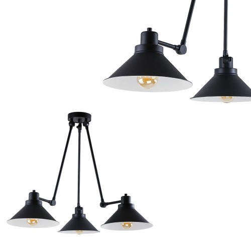Lampa wisząca TECHNO III w stylu industrialnym z trzema kloszami na ruchomych ramionach Nowodvorski