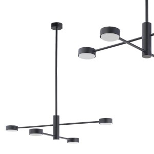 Lampa wisząca ORBIT 7945 czarna nowoczesna z poziomymi ramionami na 4 żarówki GX53 Nowodvorski