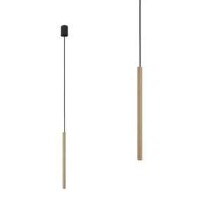 Lampa wisząca LASER 750 SOLID BRASS rurka z litego mosiądzu 49cm Nowodvorski Lighting