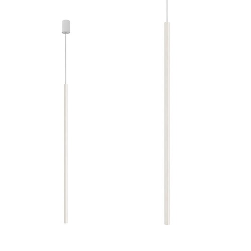Lampa wisząca LASER 1000 white I punktowa z kloszem-rurką o dł. 100cm Nowodvorski Lighting