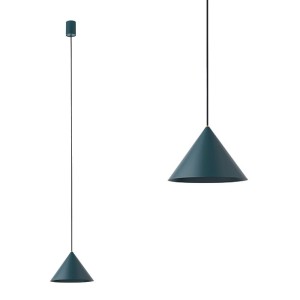 Lampa wisząca ZENITH S GREEN nowoczesna z metalowym, stożkowym kloszem w zielonym kolorze Nowodvorski