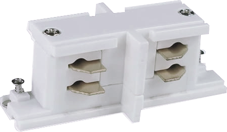 Łącznik prosty biały do szyn 3-fazowych 8020 Zuma Line