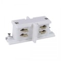 Łącznik prosty biały do szyn 3-fazowych 8020 Zuma Line