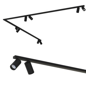 Listwa sufitowa 90° 2x200cm MONO CORNER VIII 2x200 BLACK 7723 Nowodvorski Lighting