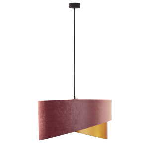 Lampa wisząca ścięta TERCINO PINK z różowo-złotym kloszem TK LIGHTING