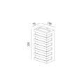 Lampa elewacyjna LED 10W kinkiet aluminium czarna barwa neutralna 4000K