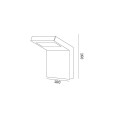 Kinkiet Lampa elewacyjna LED 10W 400lm aluminium czarna barwa neutralna 4000K