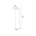 Lampa stojąca LED 10W aluminium czarna barwa neutralna 4000K