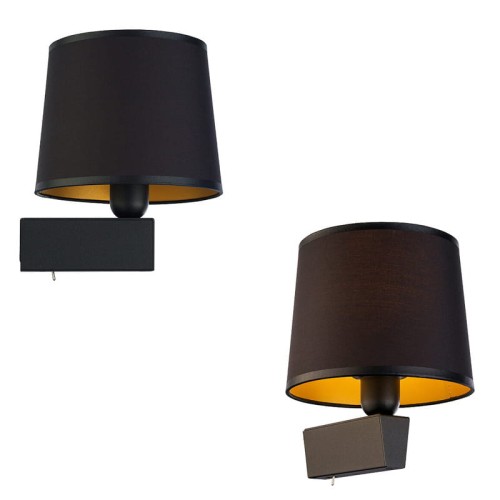 Kinkiet czarno-złoty CHILLIN I 8197 Nowodvorski Lighting