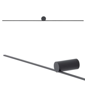 Kinkiety obrazowe SPIN LED M Czarny 10370 Nowodvorski