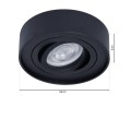Oprawa Podtynkowa Nusa Round Czarny ML0022 Milagro