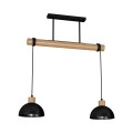 Lampa wisząca ERIK Czarny/Drewno 2xE27 MLP7225 Milagro