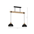 Lampa wisząca ERIK Czarny/Drewno 2xE27 MLP7225 Milagro
