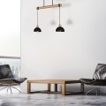 Lampa wisząca ERIK Czarny/Drewno 2xE27 MLP7225 Milagro