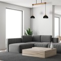Lampa wisząca ERIK Czarny/Drewno 2xE27 MLP7225 Milagro