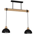 Lampa wisząca ERIK Czarny/Drewno 2xE27 MLP7225 Milagro