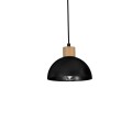 Lampa wisząca ERIK Czarny/Drewno 2xE27 MLP7225 Milagro