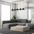 Lampa wisząca ERIK Czarny/Drewno 5xE27 MLP7227 Milagro