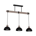 Lampa wisząca ERIK Sawn Czarny/Patynowy Drewno 3XE27 MLP7640 Milagro