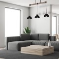 Lampa wisząca ERIK Sawn Czarny/Patynowy Drewno 3XE27 MLP7640 Milagro