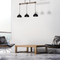 Lampa wisząca ERIK Sawn Czarny/Patynowy Drewno 3XE27 MLP7640 Milagro