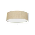 Lampa sufitowa MARSHALL Biały/RATTAN 3xE27 MLP7488 Milagro